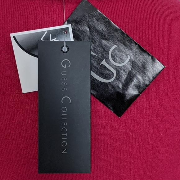 NWT Guess Sparkle Fushia Cardigan Medium - Picture 6 of 8